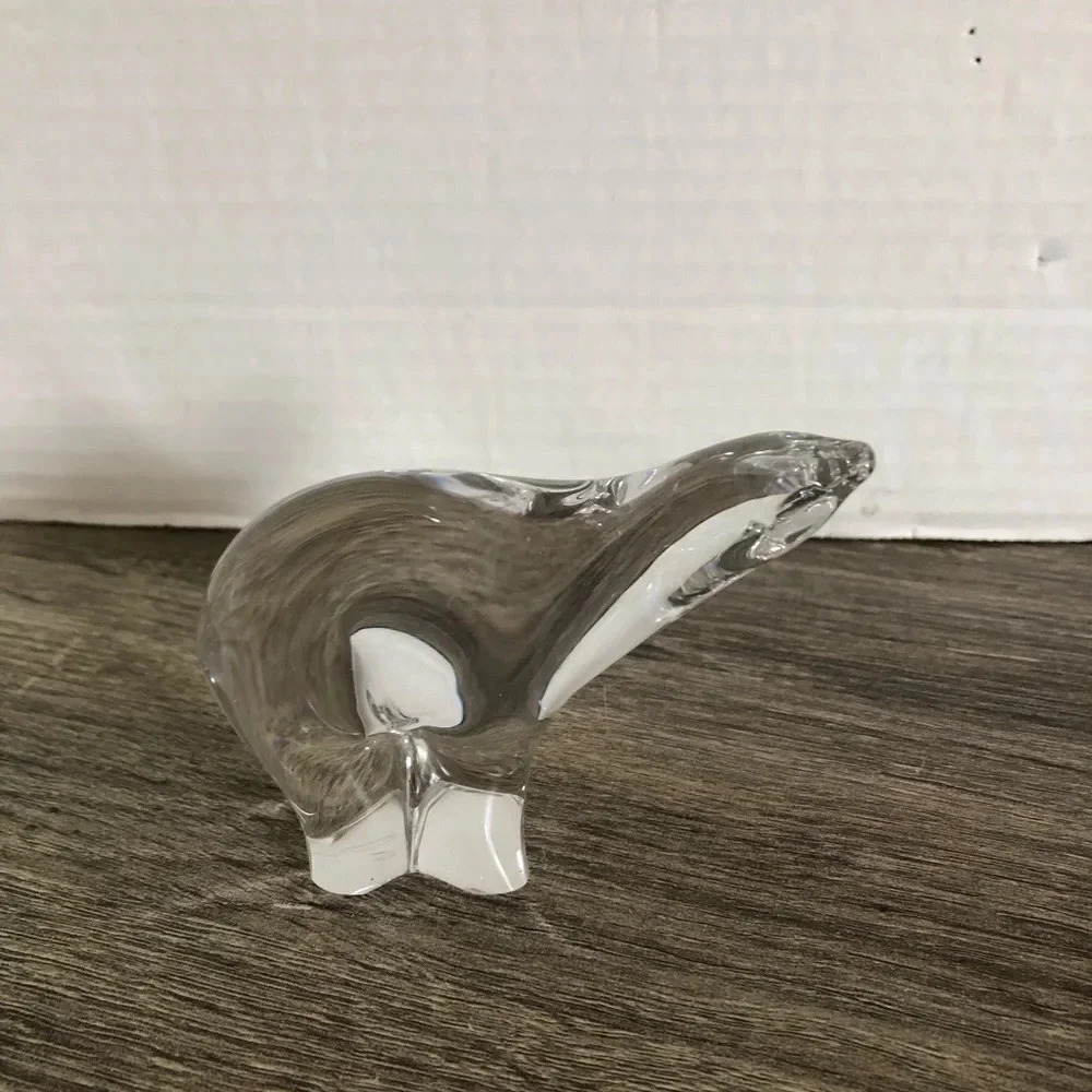Vtg Hand Blown Art Glass Polar Bear